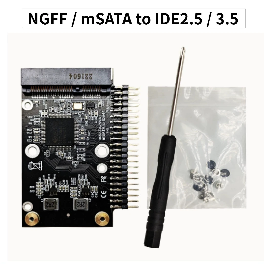 mSATA SSD To 2.5 inch 3.5 Inch IDE Adapter Card 44PIN HDD SSD Small Board Industrial Embedded Mobile SSD 2.5 3.5 NGFF for Laptop