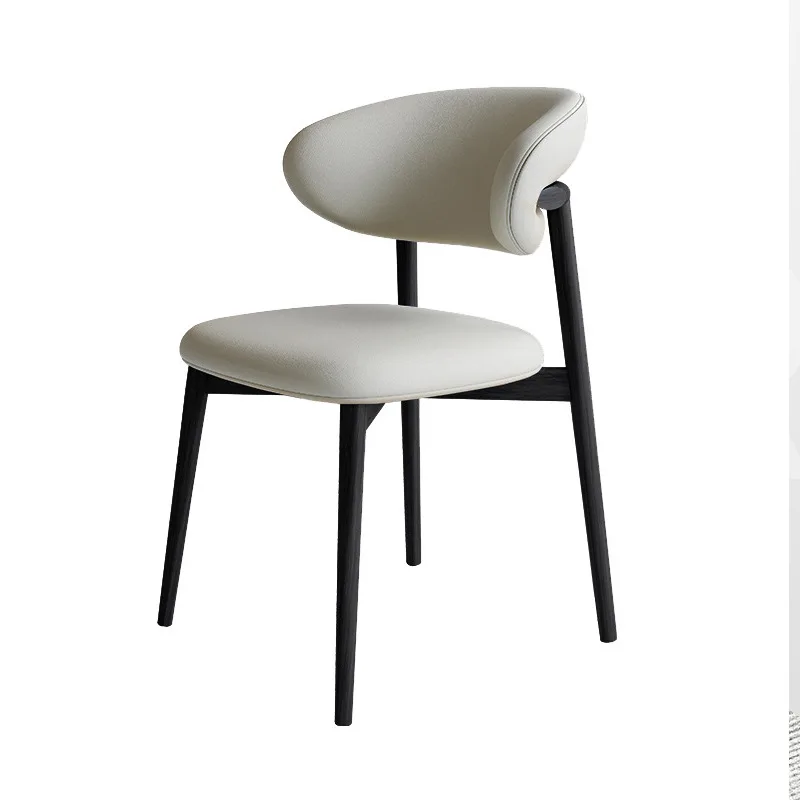 Solid wood dining chairs, modern and minimalist backrest , coffee shops, leisure fabric , small design , manuf