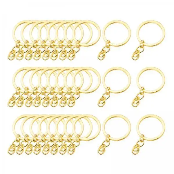 Key Chain Rings 30 Pack Craft Maker Supply Rose Heart Epoxy Attachment for Handbag Keyring Accessories