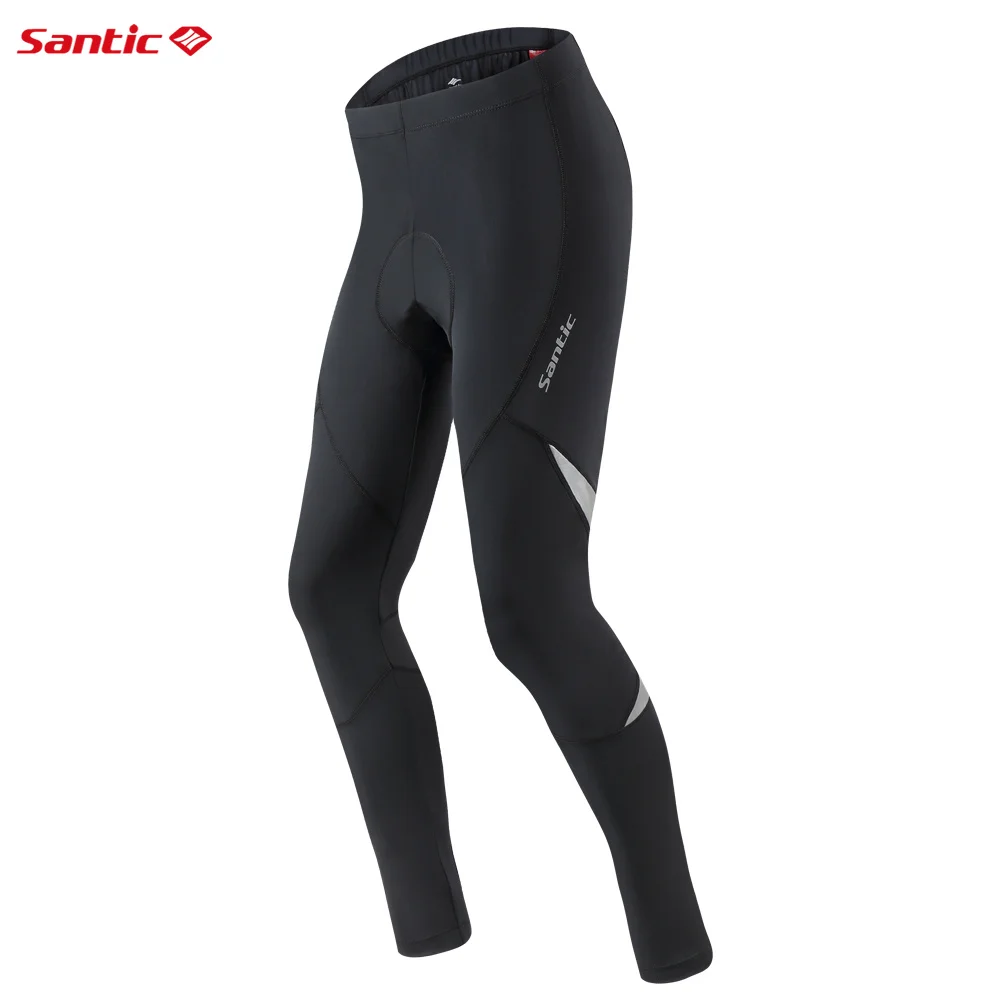 Santic Men Cycling Pants Summer  Bicycle Long Pants Cushion MTB Ride Bike Trousers Outdoor Sports Reflective WM7C04091