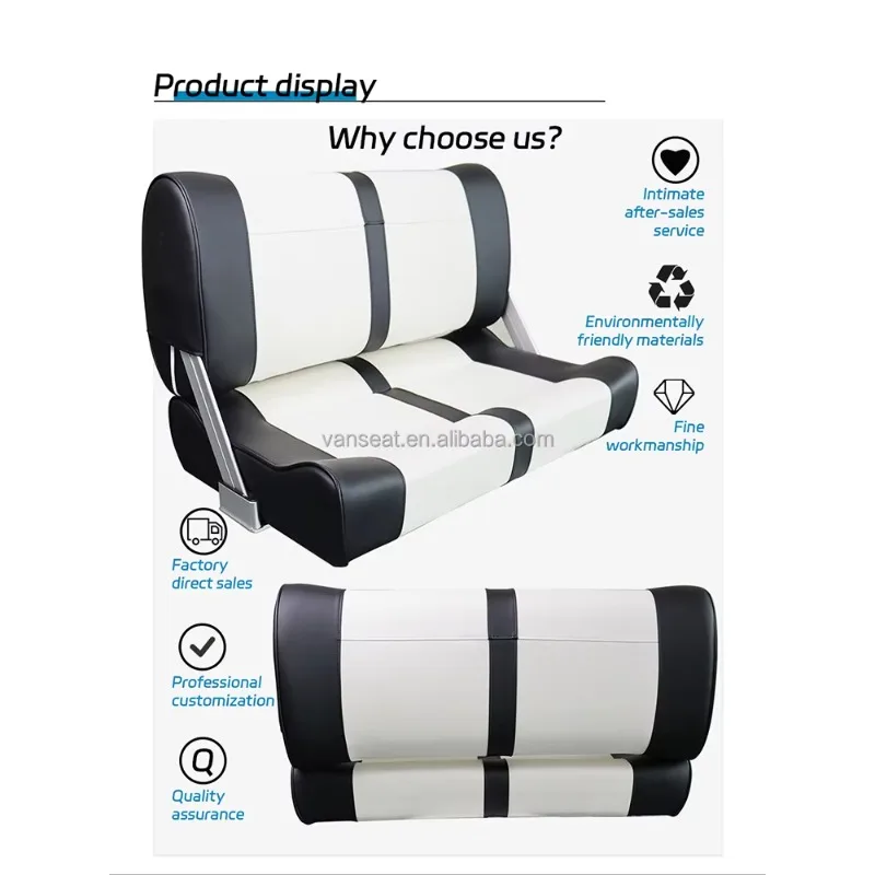 الملحقات البحرية الشعبية مقعد القارب العائم المزدوج للطي مسند الظهر مقعد القارب