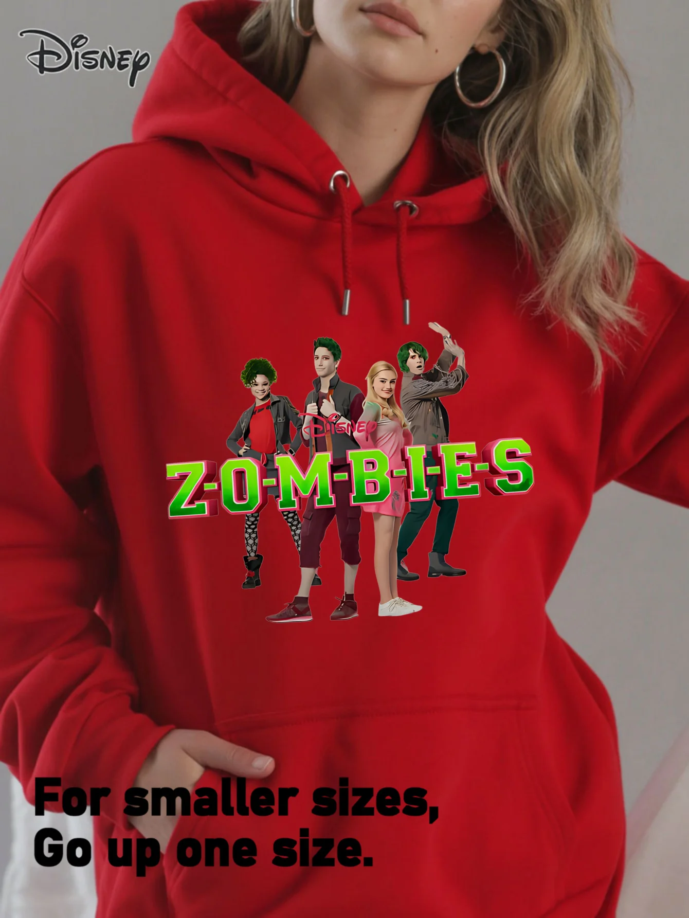สินค้าจากดิสนีย์อย่างเป็นทางการ เสื้อฮู้ดผู้หญิงลายซอมบี้ เสื้อฮู้ดผ้าฝ้ายเนื้อนุ่มและระบายอากาศได้ดี เสื้อฮู้ดสำหรับงานปาร์ตี้ฮาโลวีน แต่งตัวสนุกๆ ในวันฮาโลวีน
