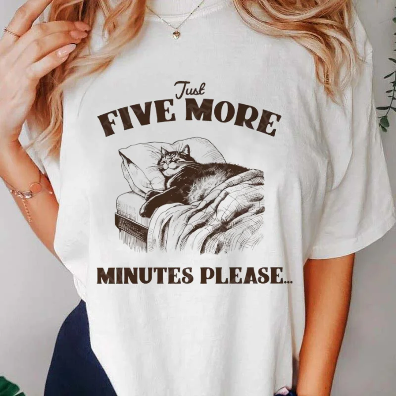 Women's Fashion Watercolor 90s Casual Women's Summer Short Sleeved Cute Rabbit Pattern T-Shirt Fun Versatile Top Cartoon T-Shirt