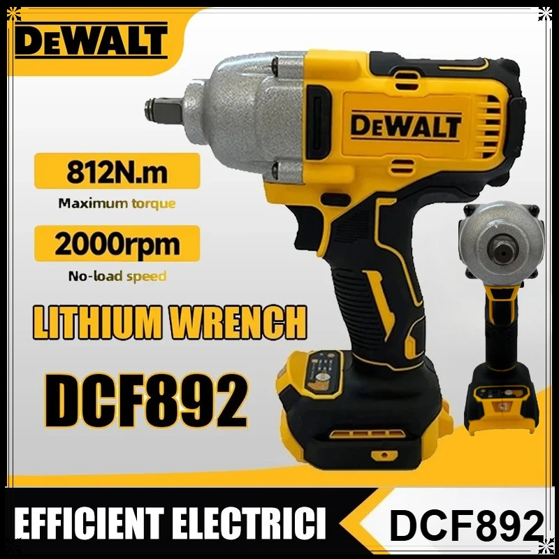 20V DeWalt DCF892 Brushless Electric Wrench 1/2Inch High Torque 3 Speed Impact Driver Auto Repair Power Tools