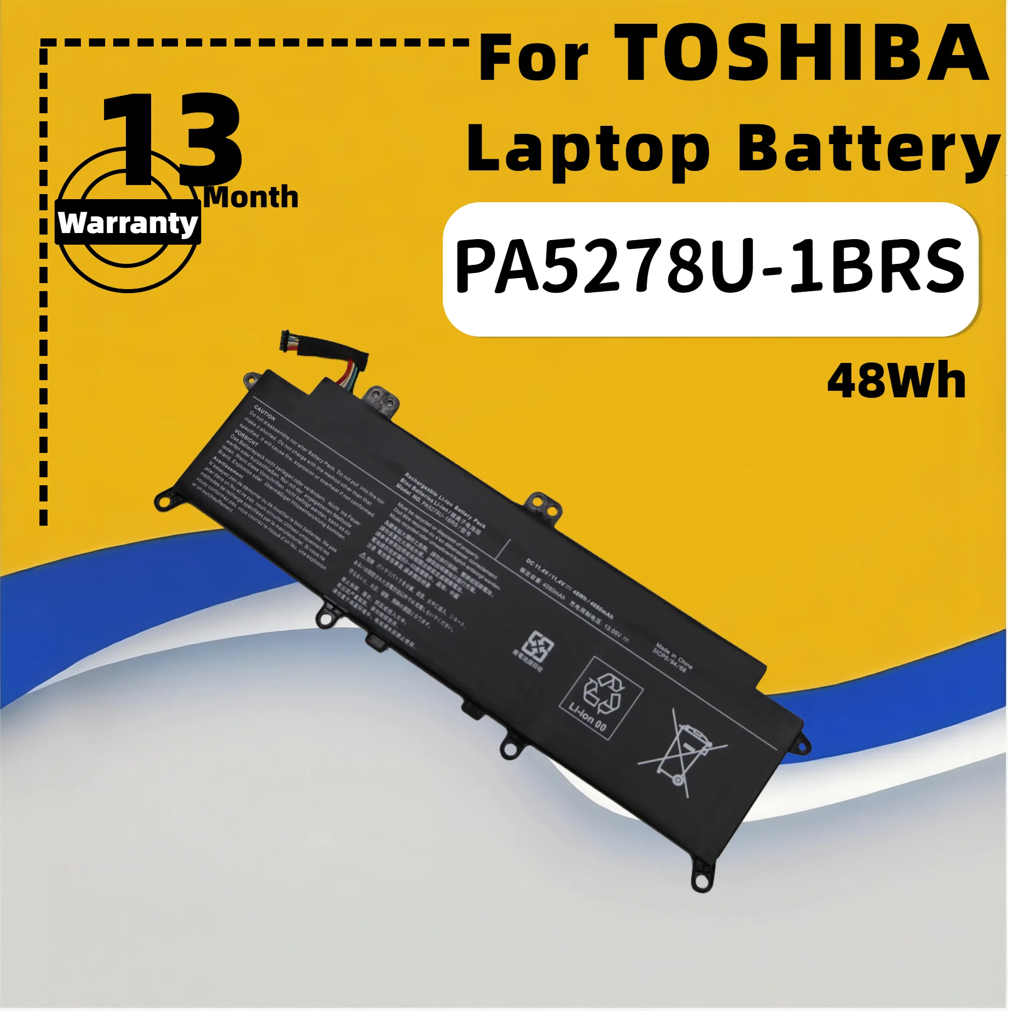

FRLESUI Battery For Toshiba Portégé X30-D-123 X30-E X30-F Tecra X40-D-14M X40-D-11F X40-D-145 X40-E X40-F PA5278U-1BRS PA5278