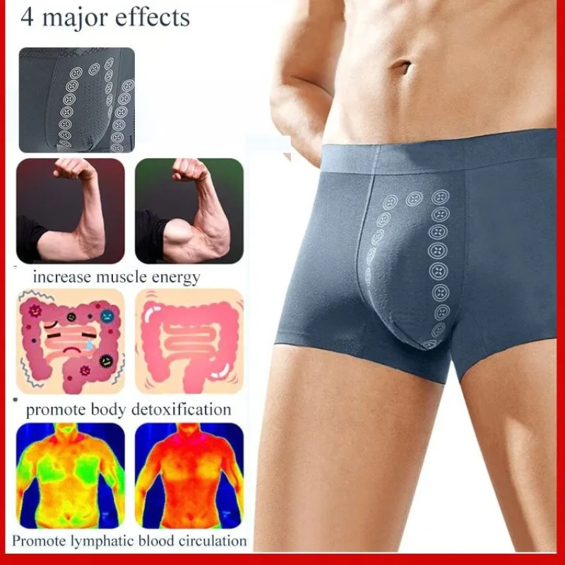 

Mens massage underwear soft breathable underwear antibacterial healthy boxer briefs casual wear comfortable close fitting