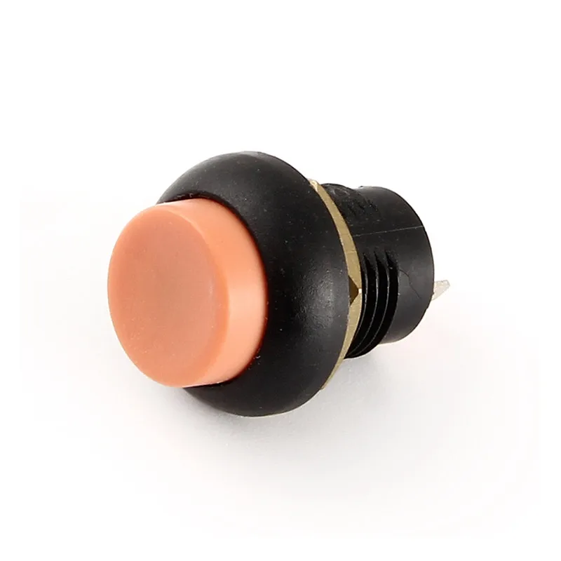 12mm High Flat Head Black Plastic Push Button Switch Waterproof Switch Button