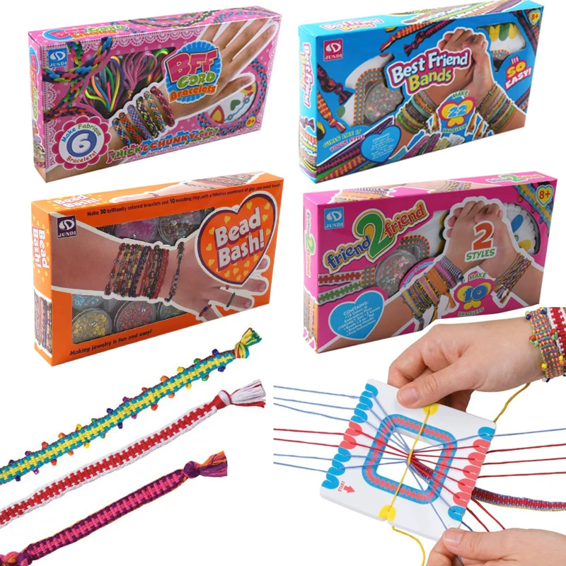 

Girls DIY Bracelet Making Kit Jewellery Making Kit Arts Friendship Craft Kit for 5-12 Years Old Kids Girls Toys Christmas Gift