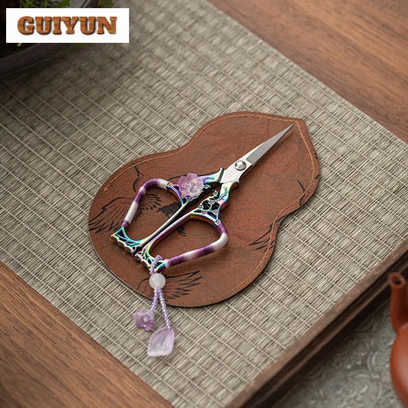 المنسوجة يدويا شرابة أكياس الشاي مقص التطريز قطع الخياطة خياط المقصات التطريز الحرفية Teaware أدوات متخصصة الحرفية #1