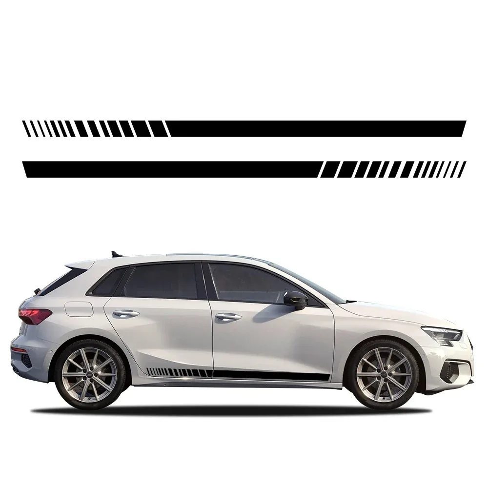 

2Pcs Universal Racing Style Car Side Door Stickers For Audi Tesla Volkswagen Skoda Volvo Suzuki BMW Seat Subaru Car Accessories
