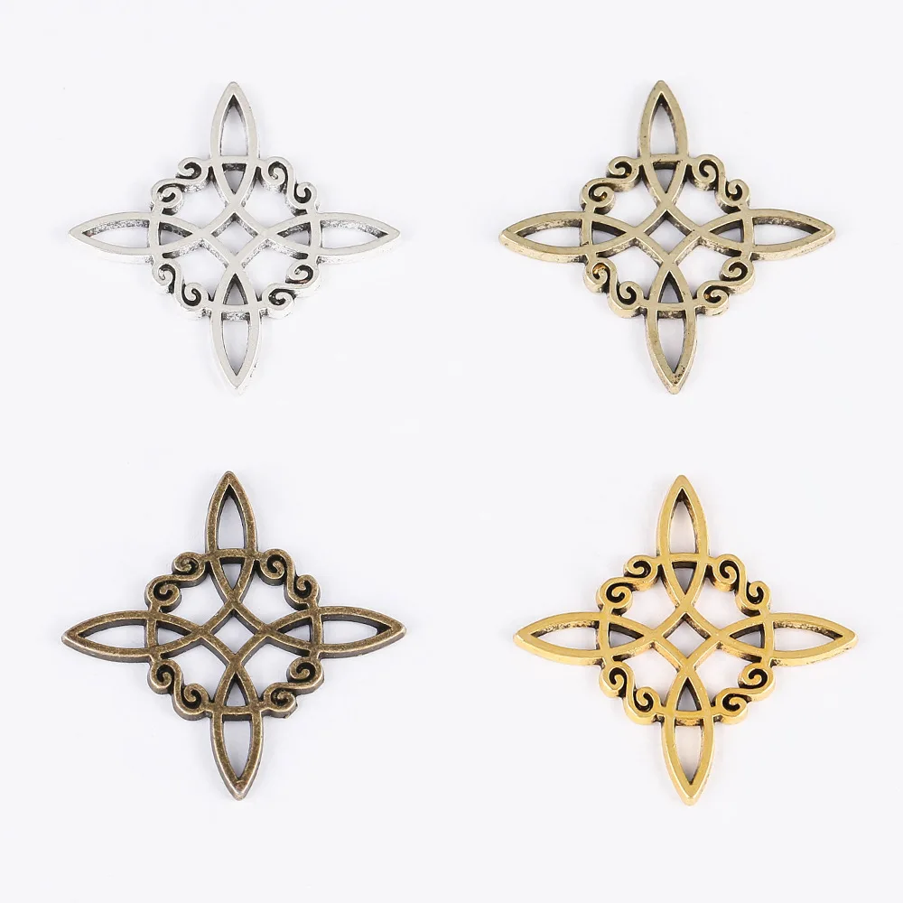 Alloy DIY jewelry accessories, heart-shaped cross necklace, pendant, earrings, pendant, retro hidden silver