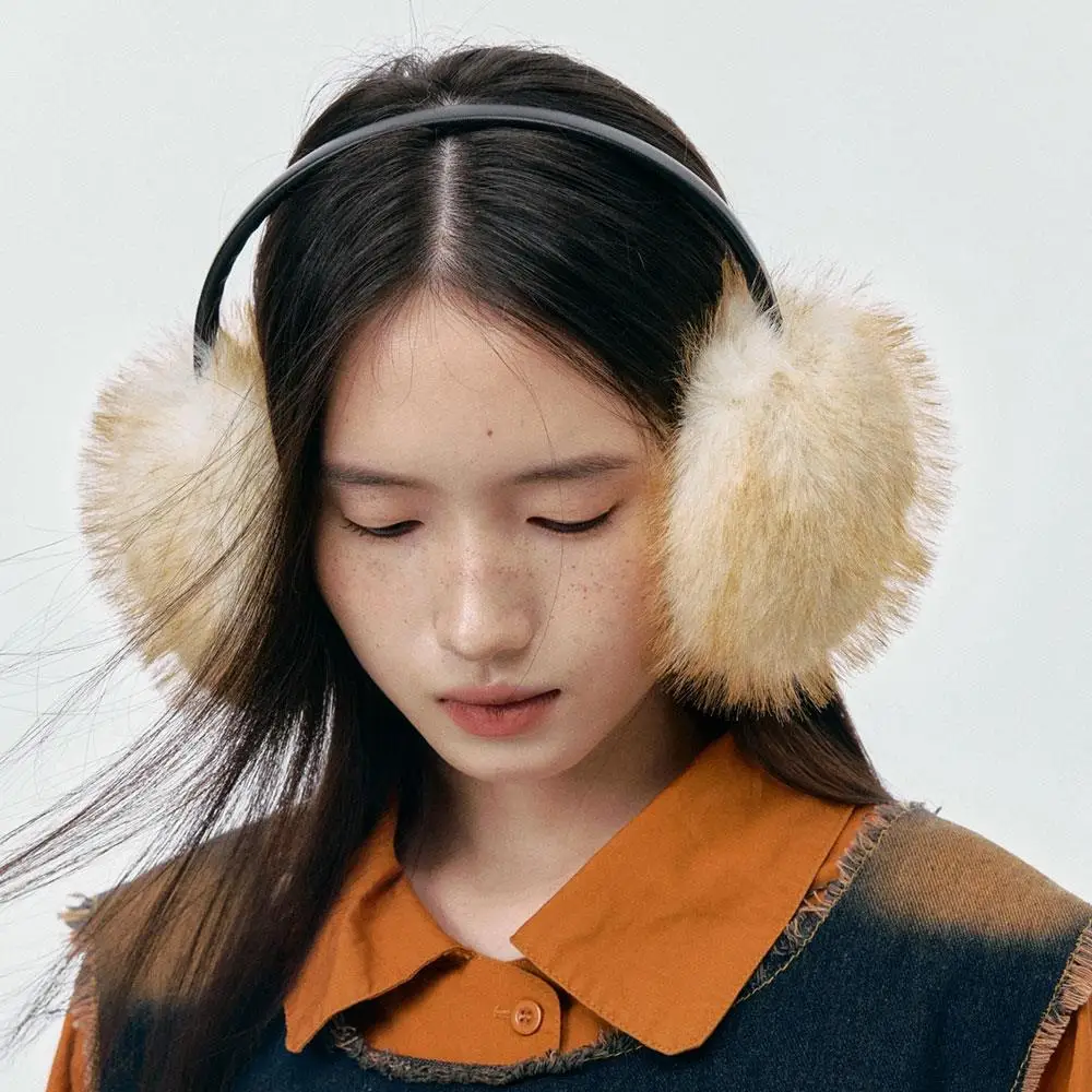 في الهواء الطلق Coldproof غطاء للأذنين رقيق عقال Earflaps أفخم الأذن يغطي سميكة الثعلب الفراء محاكاة كبيرة الحجم لطيف الحلو الأذن يفشل