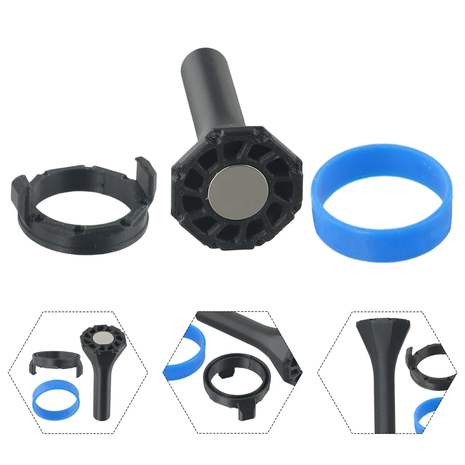 Accessory Kits For Violent Turbo Fans ABS Magnetic Small Mouth Long Nozzles Suction Vacuum Accessories