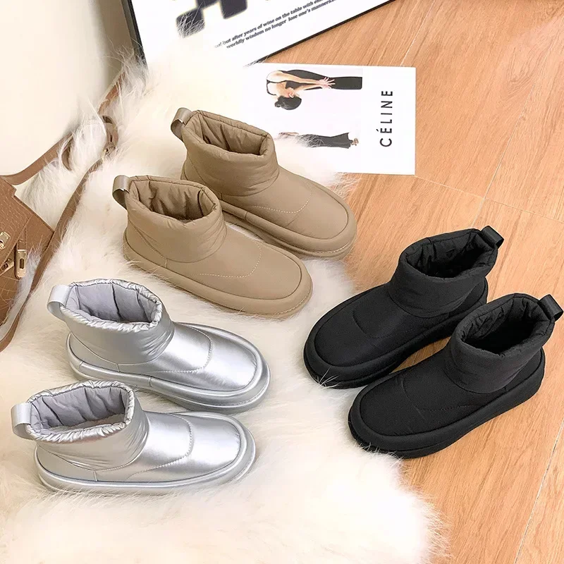 JOZHAMTA Size 35-40 New Arrival 2025 Women Winter Round Toe Warm Snow Boots Casual Working Ankle Boots Shoes Woman Platforms