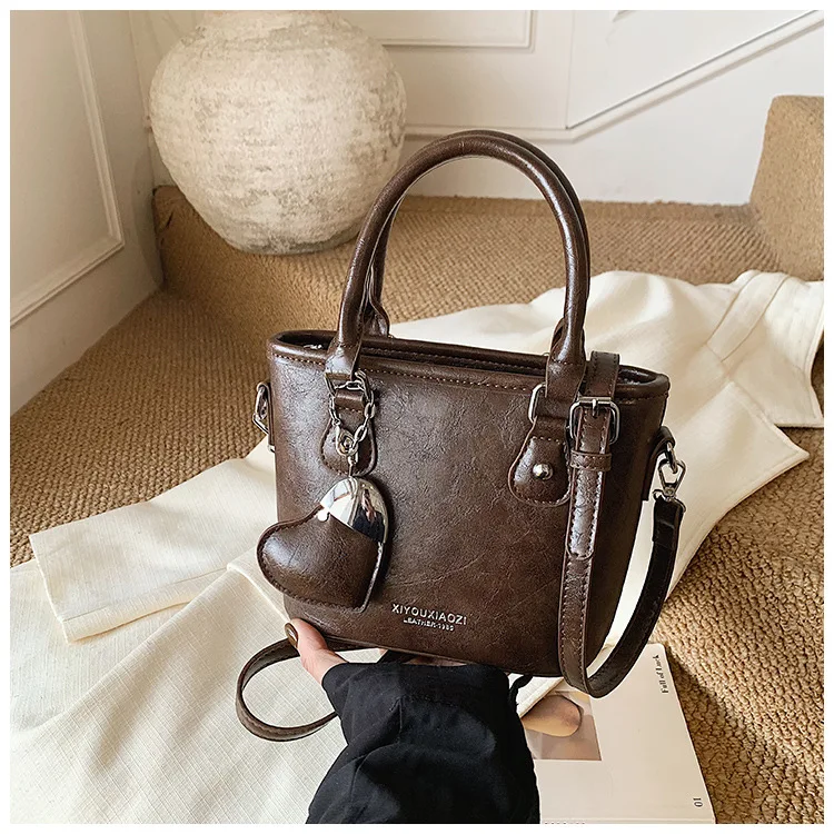 Women's bag satchel bucket bag retro foreign style high value fashionable niche shoulder handbag