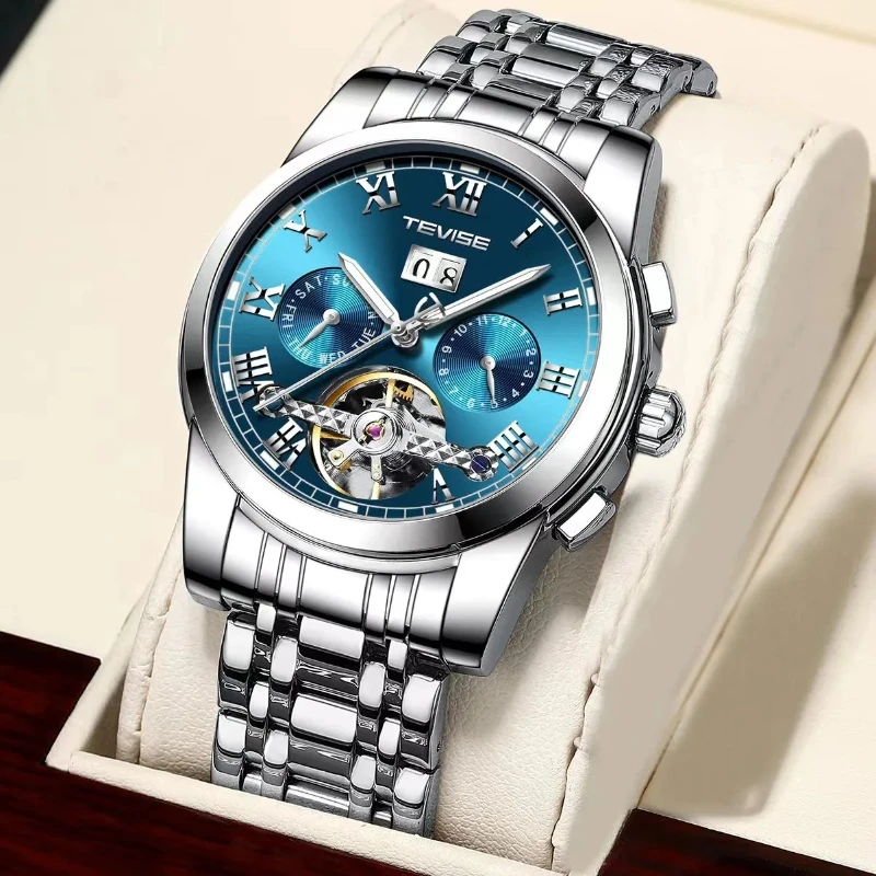 

TEVISE 9005D Top Brand Luxury Men Mechanical Watch Business Waterproof Night Light Automatic Date Stainless Steel Watch for Men