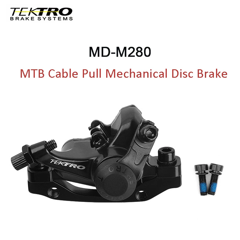 Tektro MD-M280 Mountain Bike Disc Brakes TR160-24 160MM Rotor Wire-controlled Mechanical Caliper Front/Rear Aluminum Alloy Brake