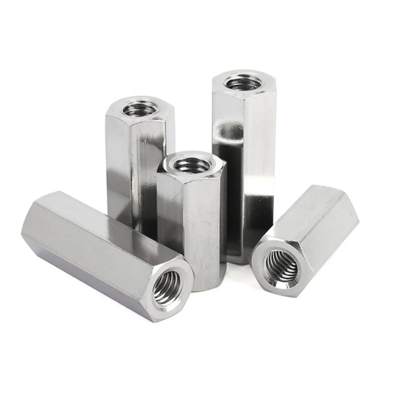 1/2/5pcs Stainless Steel Standoff M6*4/5/6/8/10 To 9-60mm Female Thread Extend Long Nut Pcb Support Spacer
