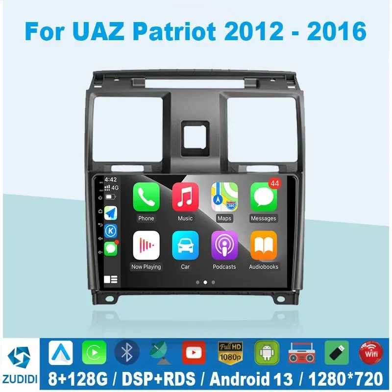 

For UAZ Patriot 2012 - 2016 Car Radio Multimedia Video Player Navigation Stereo GPS Android13 2 din No dvd 360 Panoramic Carplay