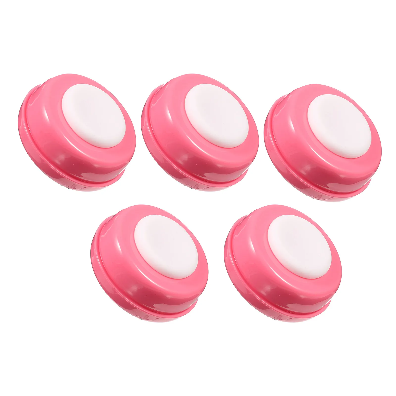 

5Pcs Leak-Proof Silicone Sealing Disks Baby Bottle Lids Pink Universal Wide Neck Caps for Milk Storage Travel Glass Bottles