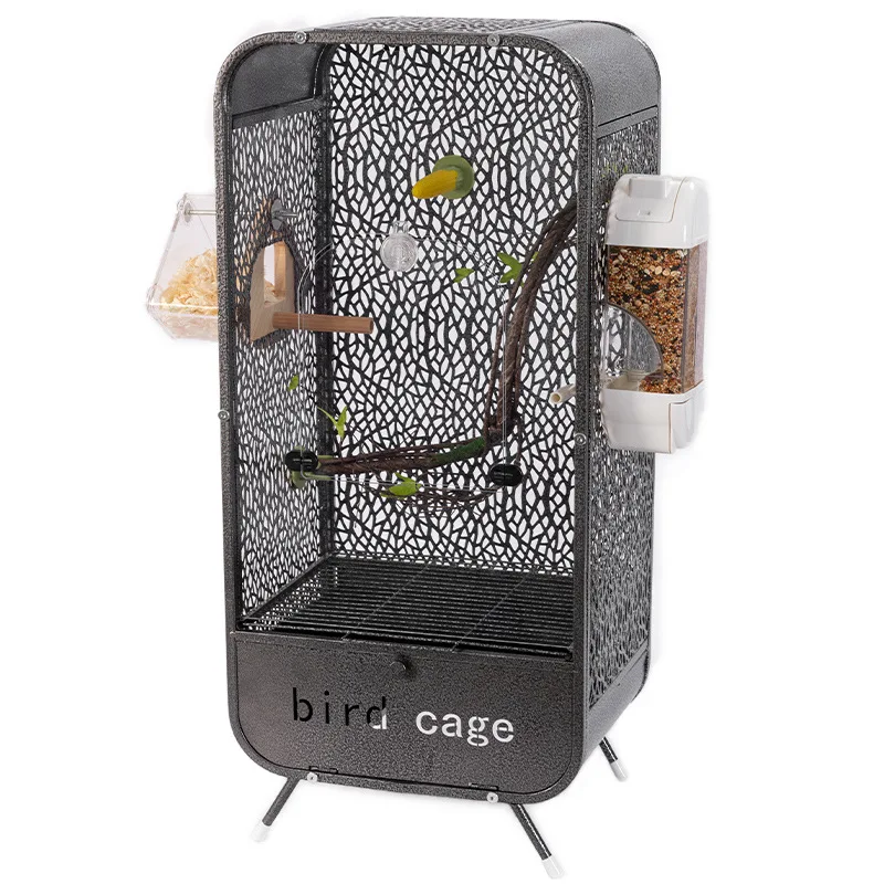 

Panoramic Acrylic Birdcage For Parrots Splash-Proof Flying Cloud Villa Home Display Cage For Birds And Pets