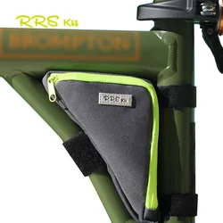 Rrskit For Brompton Bicycle Frame Triangle Bag Folding Bicycle With Zipper Interlayer Maintenance Tool Pocket Bike Front Bag