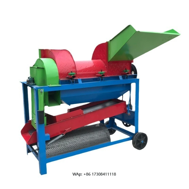 

Large capacity portable grain thresher 6HP engine rice thresher grain harvester