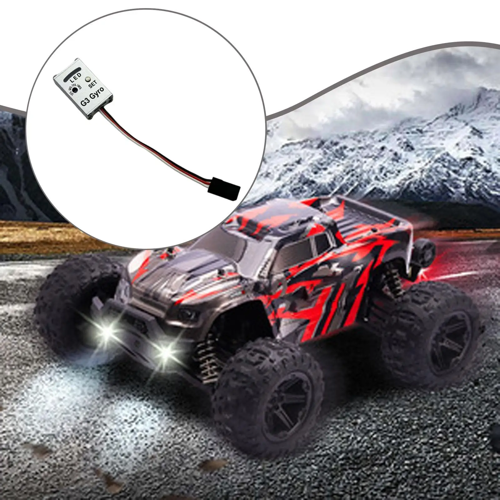 لعبة جيروسكوب سيارة عالية الأداء مدمجة وسهلة التركيب لملحقات شاحنة RC بمقياس Tamiya 1 14