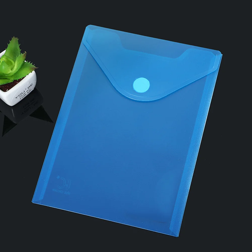 10 قطعة منظم المستندات مشبك مجلد ملفات PP شفافة مقاوم للماء جيوب الملفات مكتب المنزل مستلزمات تخزين المستندات #2