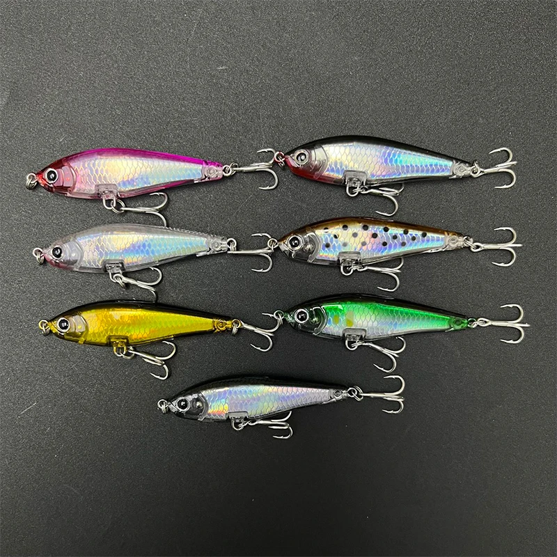 70mm 7.8g 3D Inshore Twitch Bait Saltwater Trout Fishing Freshwater Long-range Stickbait Pesca Sinking Minnow Pencil Lure