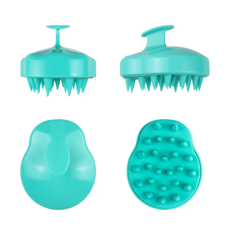 1PCS pettine per massaggio in Silicone morbido massaggiatore per la crescita dei capelli del cuoio capelluto bagnato e asciutto spazzola per Shampoo da bagno per uso domestico per rilassarsi e alleviare lo Stress