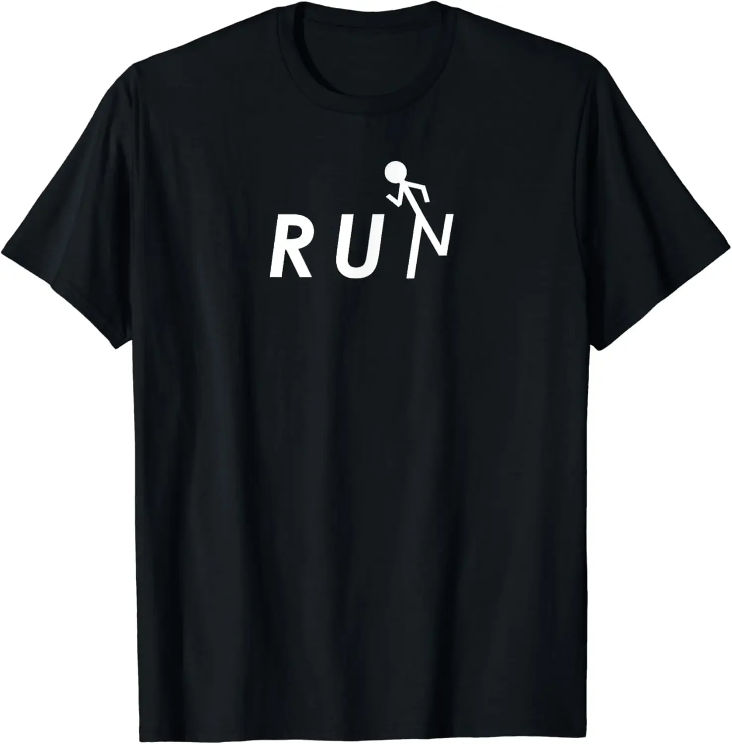 Run Stick Figur Runner Running Funny 5k Runners Marathon T-Shirt Men Clothing Tops Graphic T Shirts Camisas Streetwear