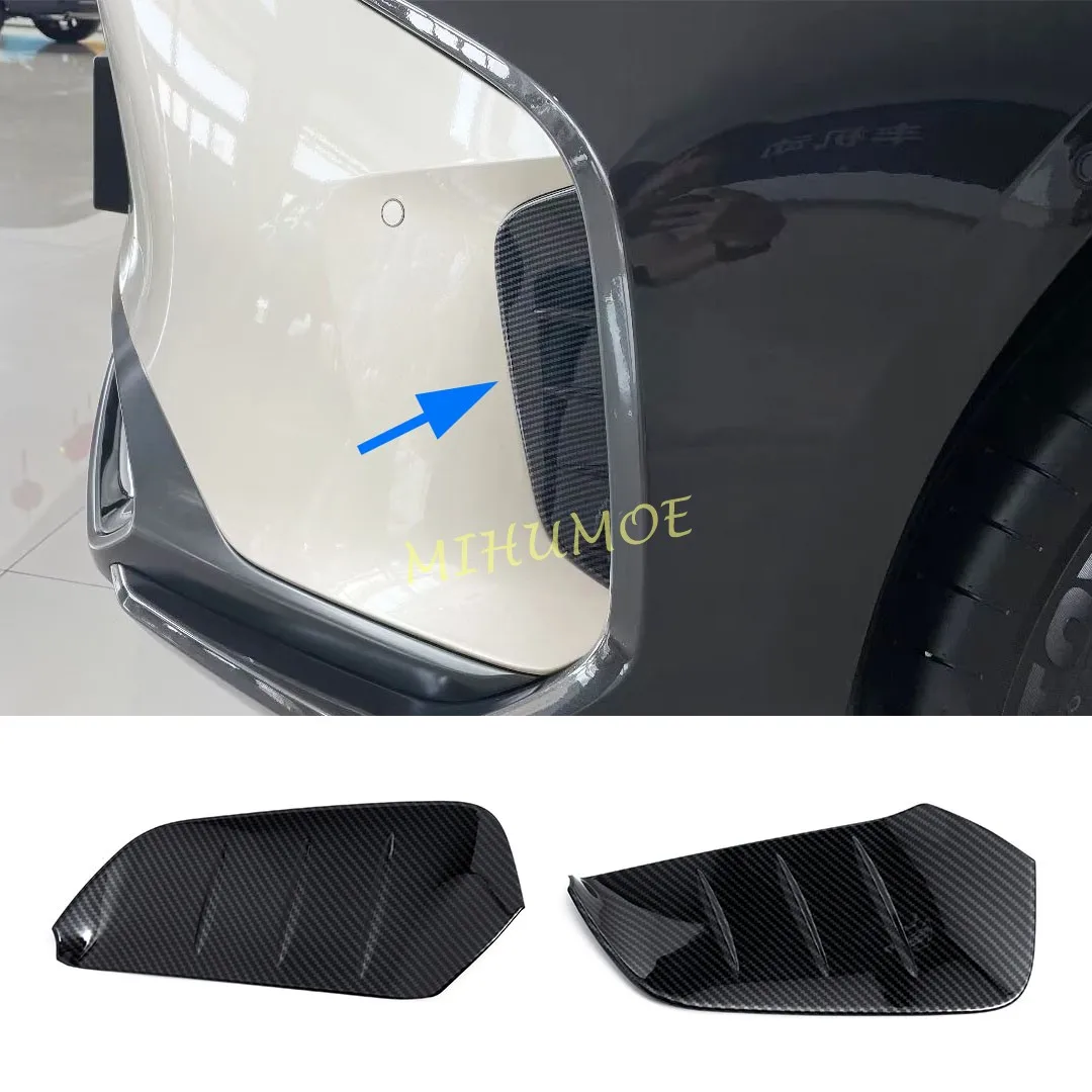 

Front Bumper Side Air Vent Trims Stylish For Toyota Bz4x EA10 2023 2024 2025 Car Accessories Carbon Fiber Style Frame Wind Knife