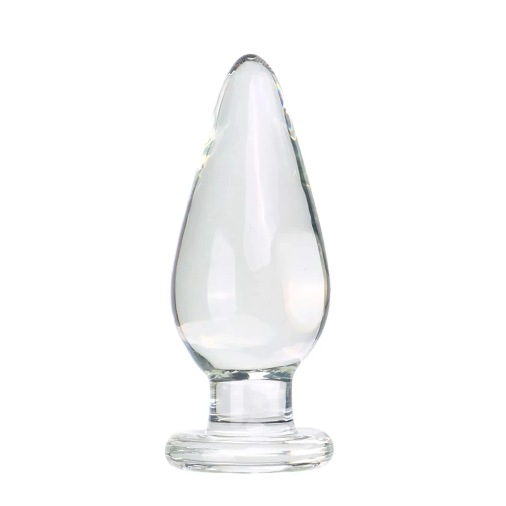 50/55mm Glass Anal Plug Anal Dilatation Training Glass Butt Plug for Women Men Gay Prostate Massage Anal Dildo Sex Shop