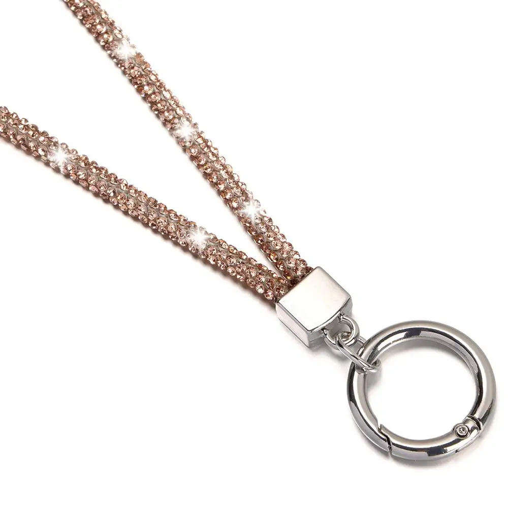Glitter Keychain Bright Chain Straps Hanging Cord Crystal Anti-lost Rope Rhinestone Phone Lanyard