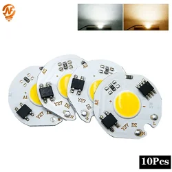 10 sztuk/partia Chip LED 3W 5W 7W 10W 220V COB Chip bez potrzeby sterownik Led lampki DIY reflektor reflektor lampka zewnętrzna Chip lampa