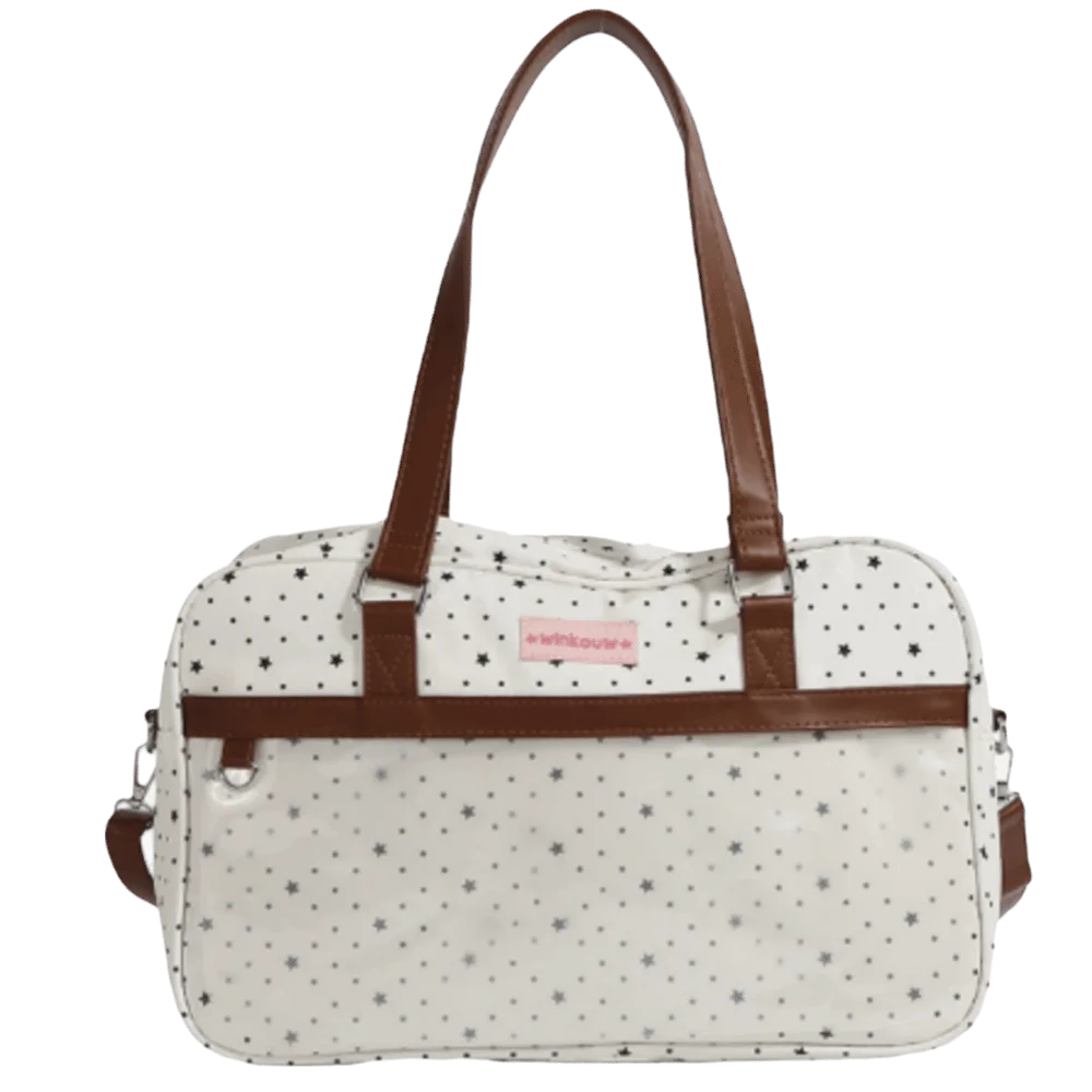 

INS Large Capacity Transparent Ita Bag Lace Polka Dot Shoulder Bag DIY Badge Display Cute Pocket Bag Anime Convention