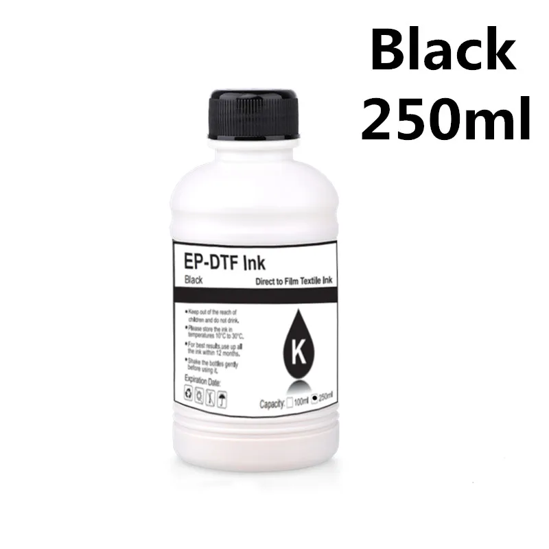 1PC*250ML EP-DTF ink kit for direct transfer film for PET film DTF ink all desktop & large format DTF printer 1BK 1C 1M 1Y 1WH