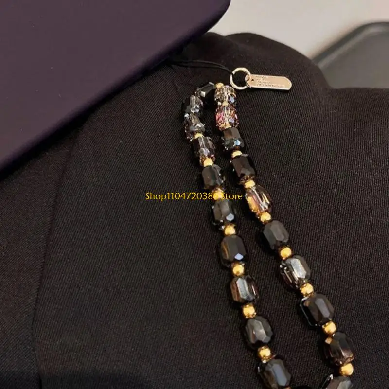 K0EA Beaded Phone Strap, Multipurpose Mobile Decoration Trendsetting Beaded Phone Cord for Smartphones Daily Travel Use