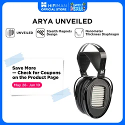 HIFIMAN Arya Unveiled Full-Size Over Ear Planar Magnetic Headphone with Stealth Magnets