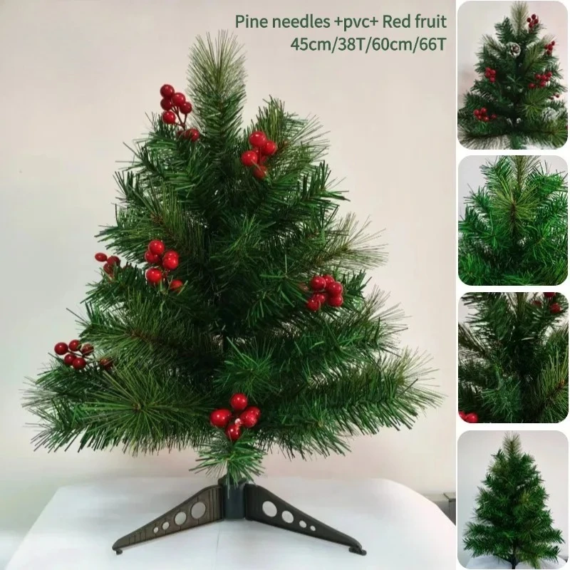 

Small Christmas Tree PVC&Pine Needles Tabletop Artificial Small Christmas Tree 45cm/60cm Christmas Gifts Family Party Decoration