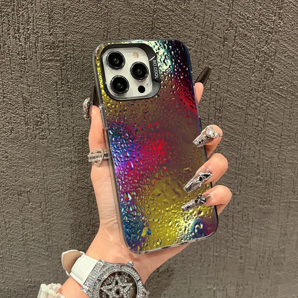 

Colored glass design case for iPhone 16 15 14 13 12 11 Pro/ Max/Plus shock-proof rear cover anti-fingerprint