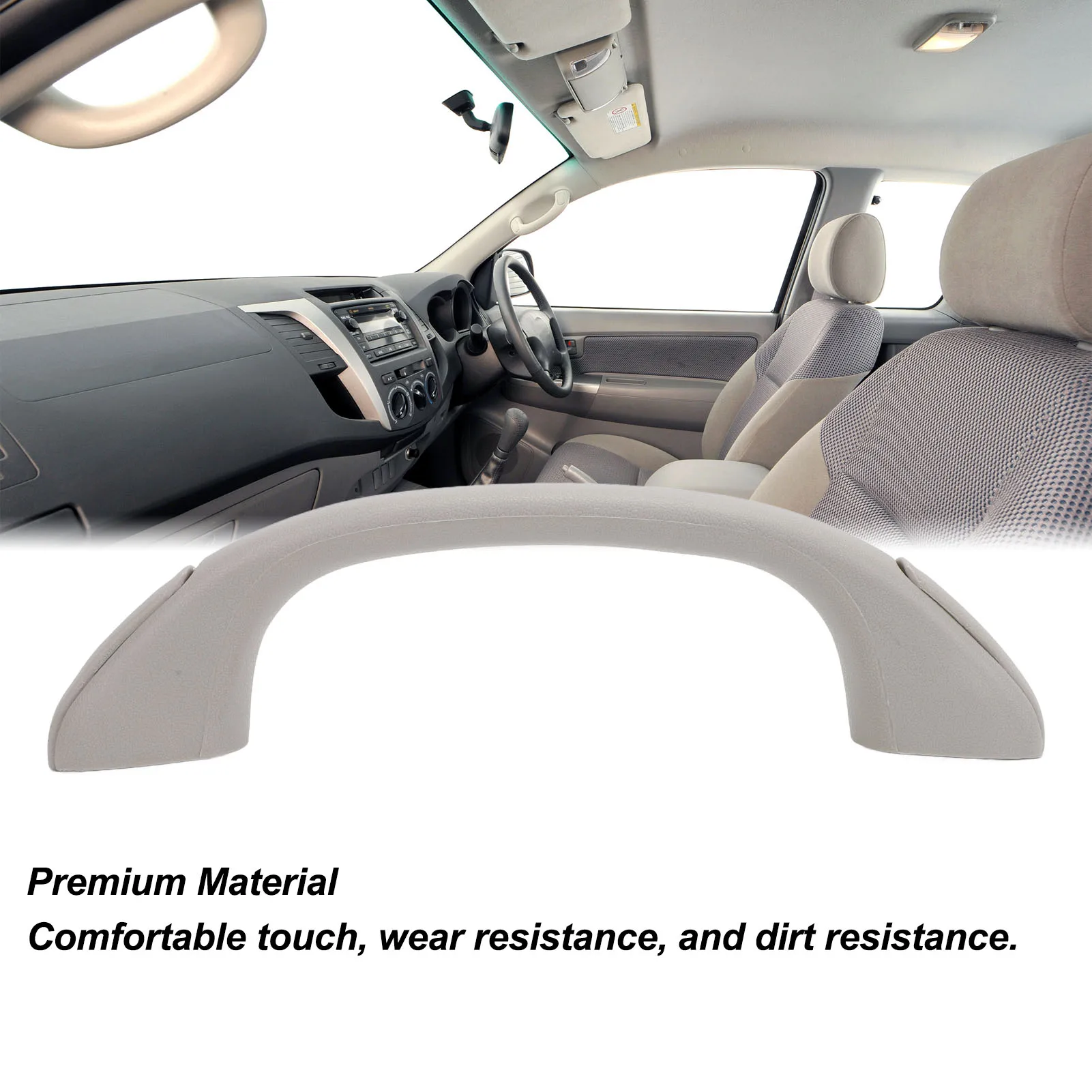 مقبض انتزاع عمود مقبض سقف عمود 74611‐0K040‐A0 مقاوم للأوساخ لمسة مريحة لـ Vigo Mk6 Sr5 2005 إلى 2013 #2