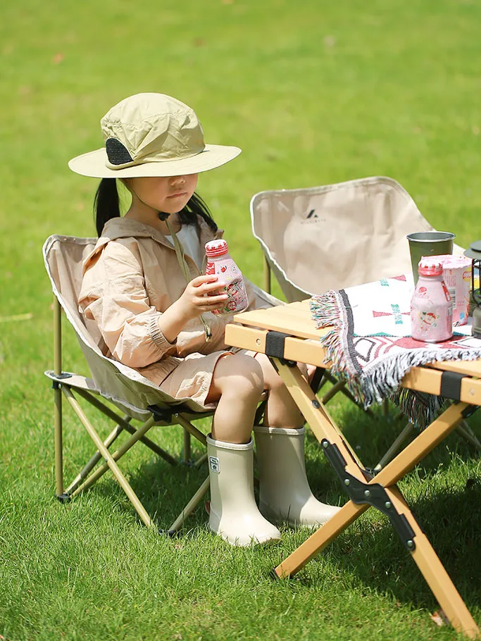 Mini Silla de Luna plegable portátil, silla reclinable curvada para niños, Camping al aire libre, pesca, playa, rosa, 2-8 años