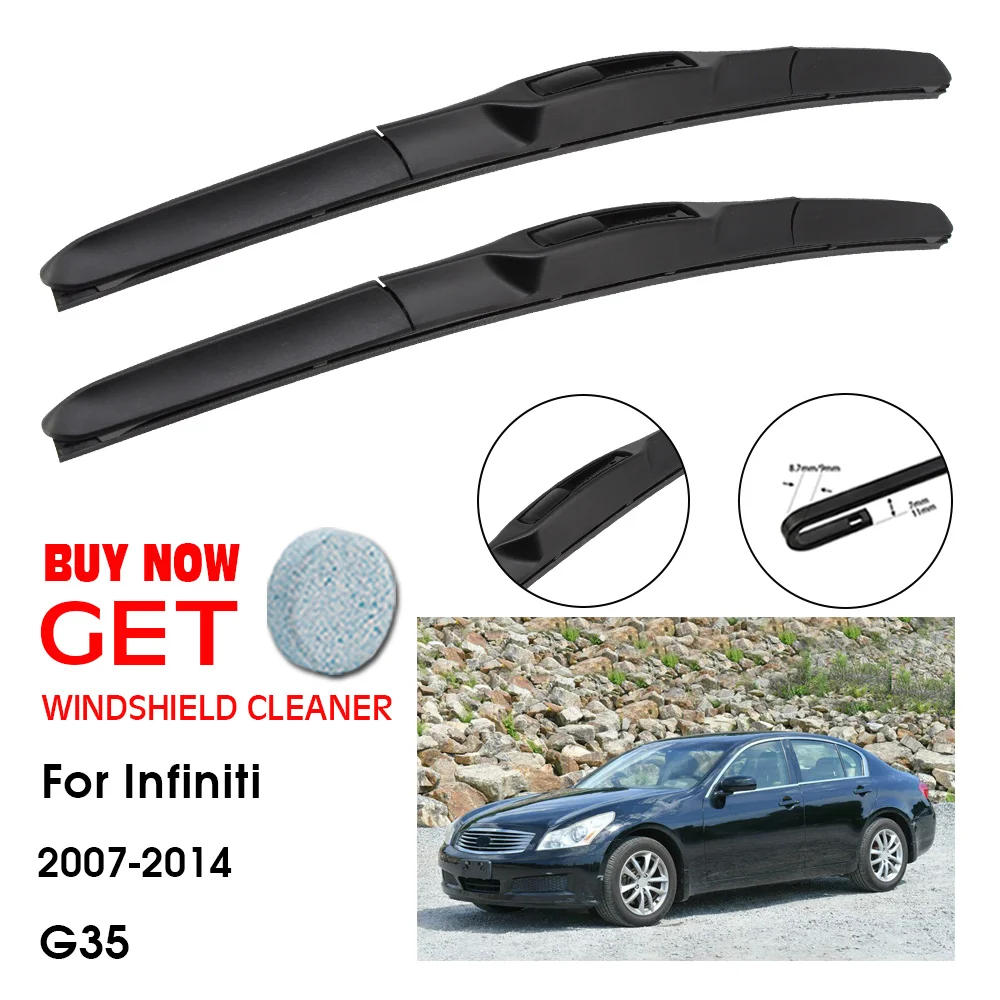 

Car Wiper For Infiniti G35 26"+16" 2007-2014 Front Window Washer Windscreen Windshield Wipers Blades Accessories