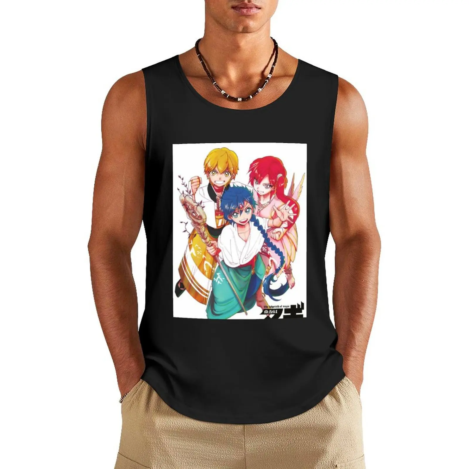 Magi The Labyrinth of Magic Anime Tank Top gym wear men bodybuilding men