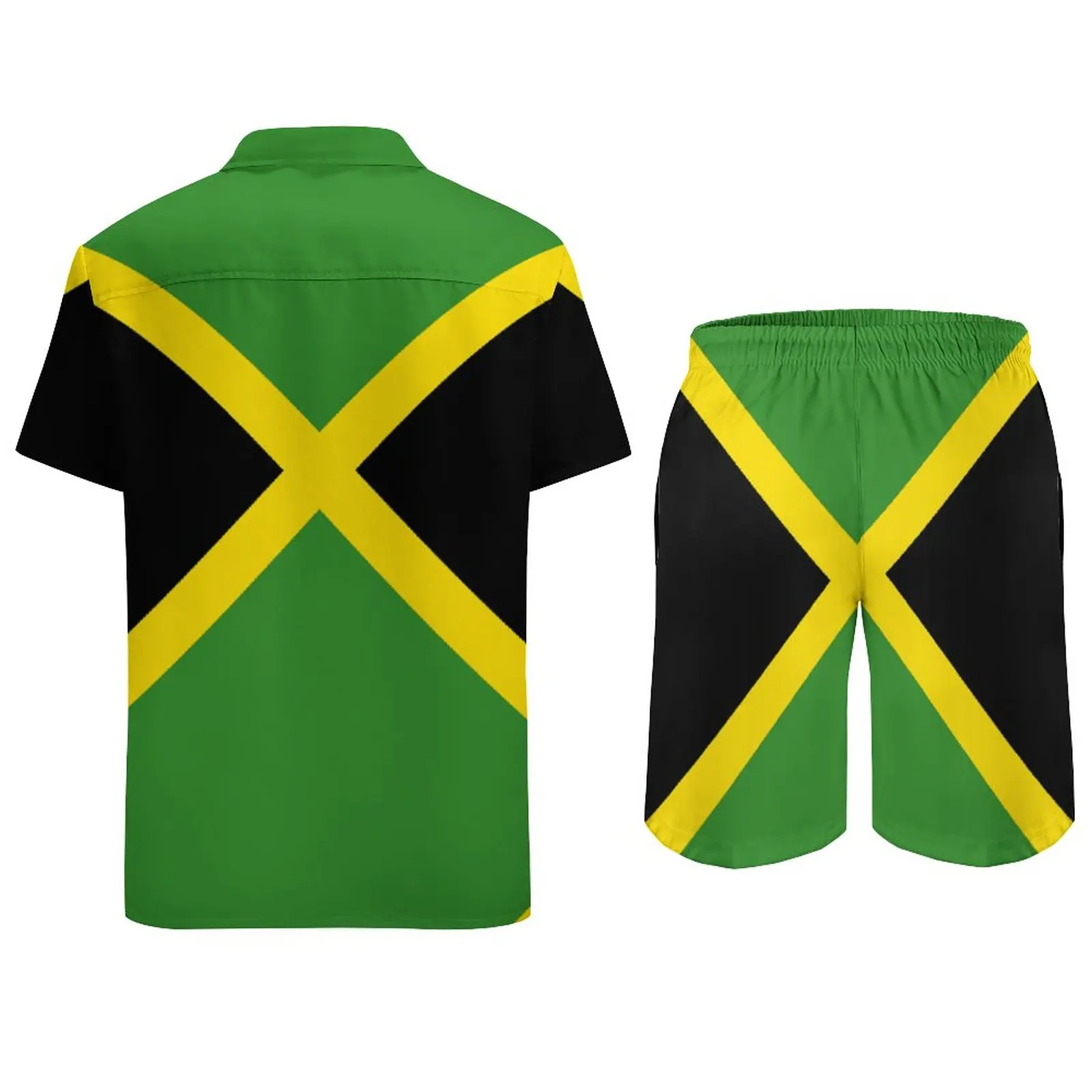 Jamaica Men\'s Beach Suit Funny 2 Pieces Pantdress  top Quality  Home Eur Size