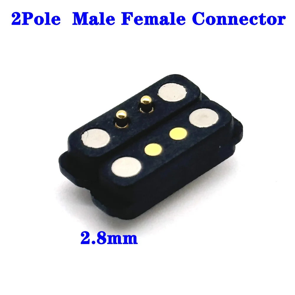 

1Pair 2Pin Magnetic Pogo Pin Connector 2 Pogopin Male Female 2.80 MM Spring Fast charging DC Magnet Connector Power Socket