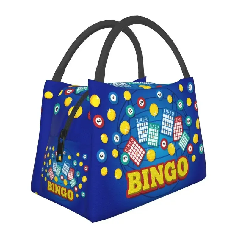 Custom Hot Game Bingo Thermal Insulated Lunch Bags Women Resuable Lunch Tote for Outdoor Picnic Storage Meal Food Box