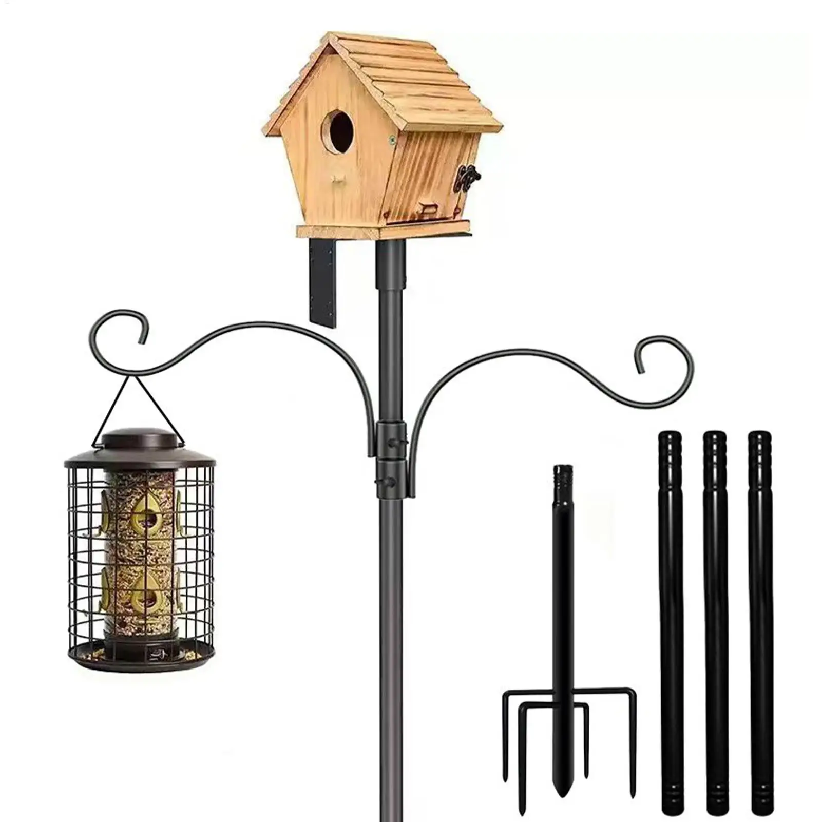 

Полюс для кормления птиц, сверхмощный комплект для крепления на столб для птичьего домика, регулируемая высота, монтажный стержень для скворечника, опорный стержень для колокольчиков